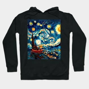 Calvin and Hobbes Stary Night Animal Antics Hoodie